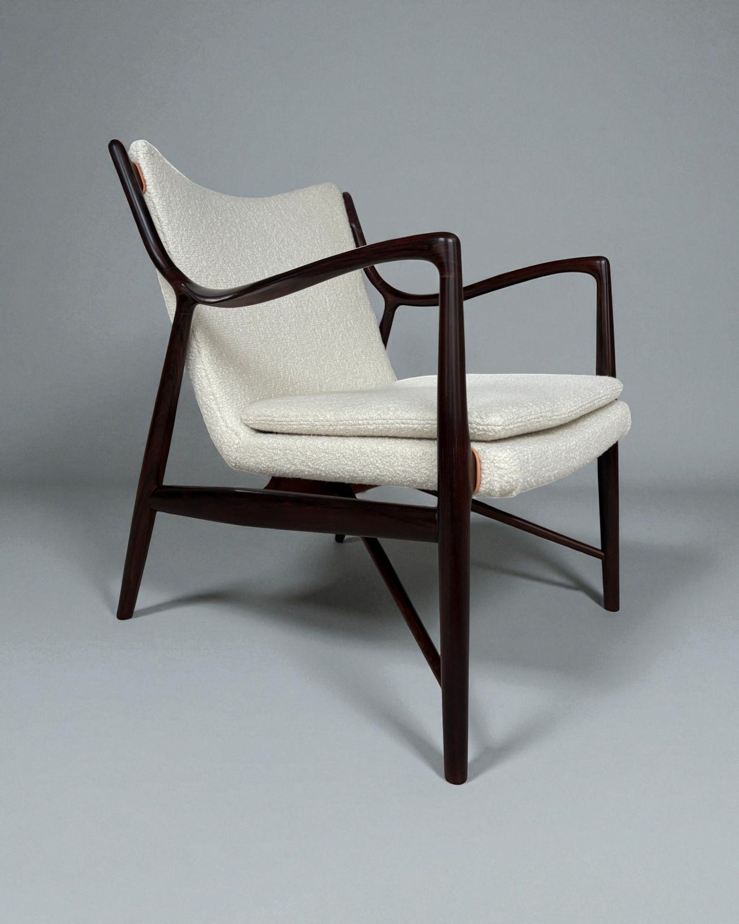 Finn Juhl 45 Chair with label by Niels Vodder made c1950