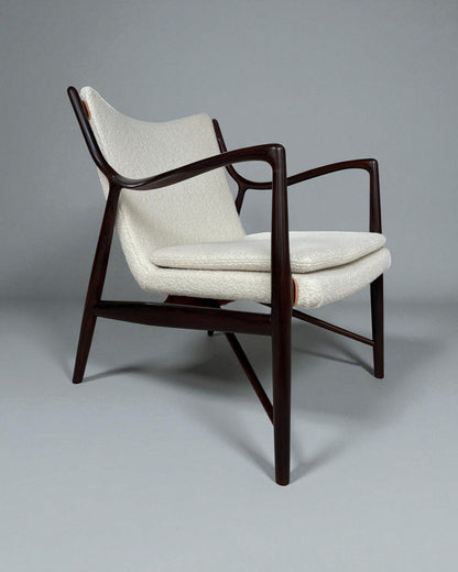 Finn Juhl 45 Chair with label by Niels Vodder made c1950