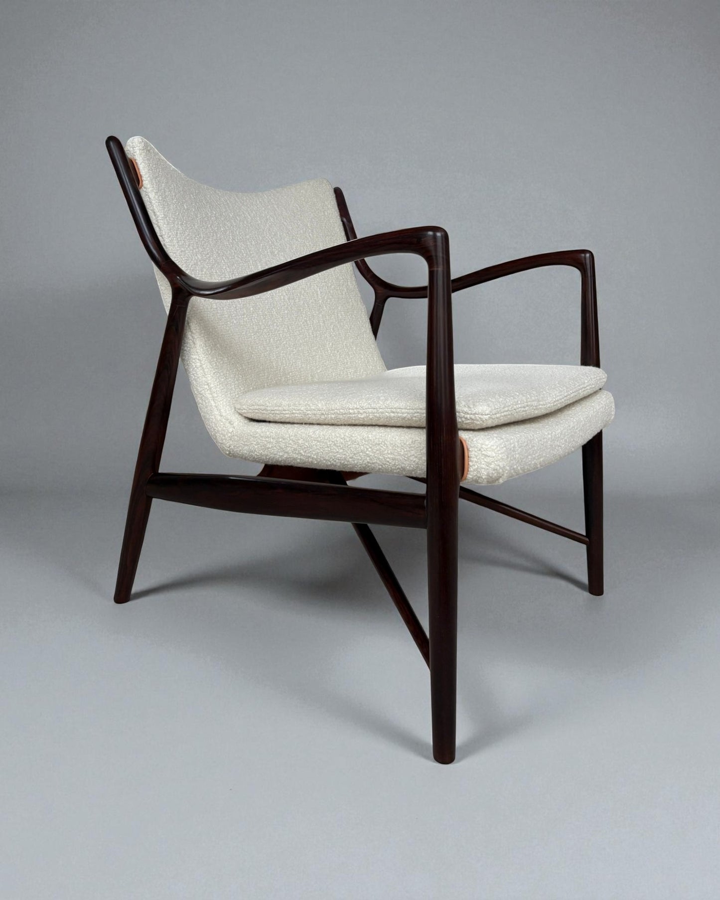 Finn Juhl 45 Chair with label by Niels Vodder made c1950