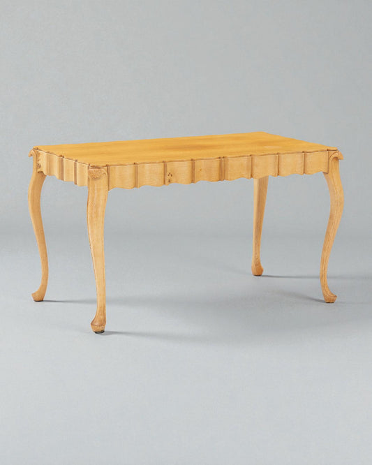 Frits Henningsen Solid Oak Table with Cabriole Legs