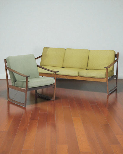 Hvidt and Molgaard Sofa and Armchair