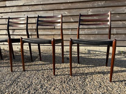 Niels Otto Moller Vintage Model 62 and Model 78 Dining Chairs