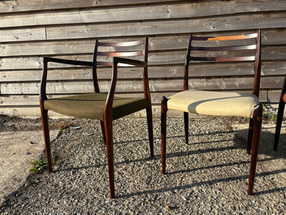 Niels Otto Moller Vintage Model 62 and Model 78 Dining Chairs