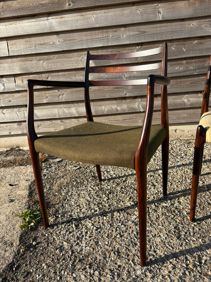 Niels Otto Moller Vintage Model 62 and Model 78 Dining Chairs