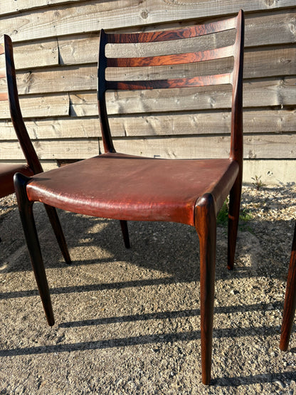 Niels Otto Moller Vintage Model 62 and Model 78 Dining Chairs