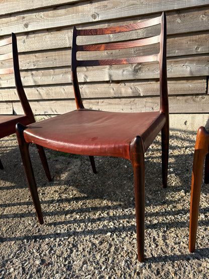 Niels Otto Moller Vintage Model 62 and Model 78 Dining Chairs