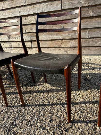 Niels Otto Moller Vintage Model 62 and Model 78 Dining Chairs