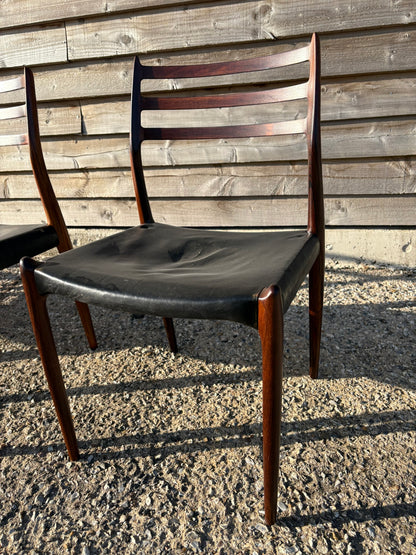 Niels Otto Moller Vintage Model 62 and Model 78 Dining Chairs