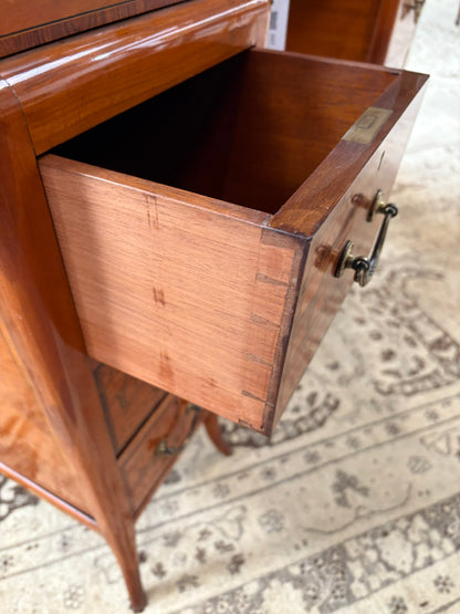 ART NOUVEAU TULIPWOOD AND INLAID WRITING TABLE EARLY 20C