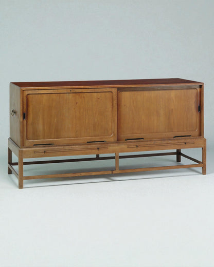 Kaare Klint Cuban Mahogany Sideboard Made Early 1930s with Wheel Runners