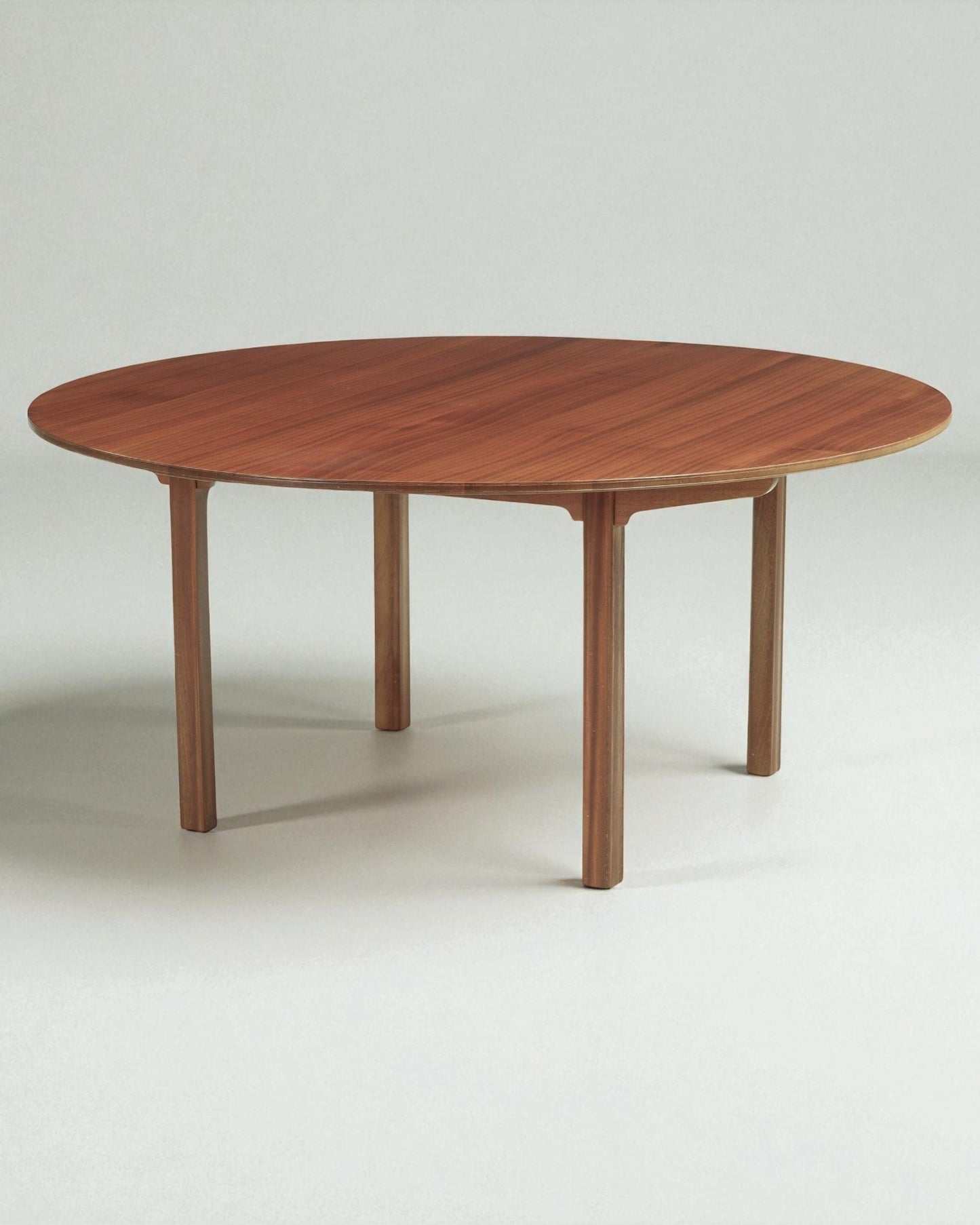 Kaare Klint Round Dining Table Made of Solid Mahogany by Rud Rasmussen