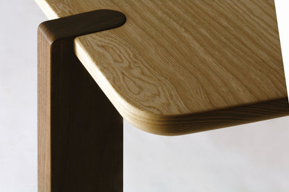 EN Dining Table with Solid Oak Table Top and Solid Walnut Legs