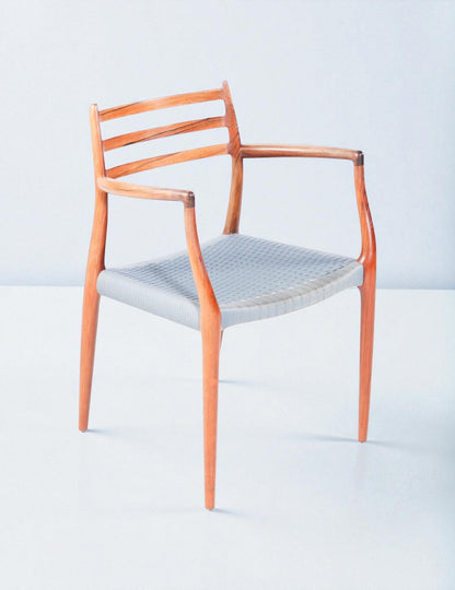 Niels Otto Moller 1962 Model 62 Dining Chair with Original Blue Wool Cord