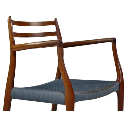 Niels Otto Moller 1962 Model 62 Dining Chair with Original Blue Wool Cord6