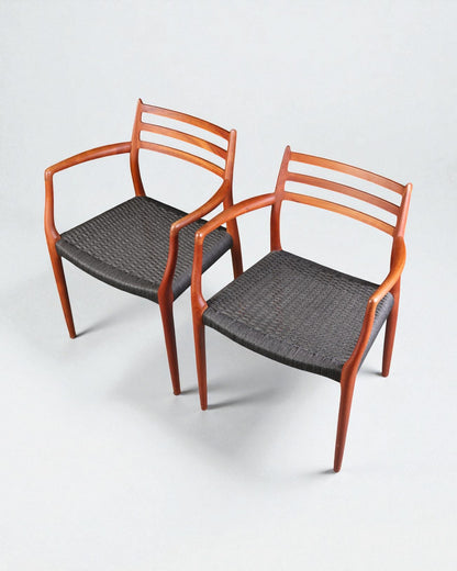 Niels Otto Moller Model 62 Dining Chairs of Cherry Wood