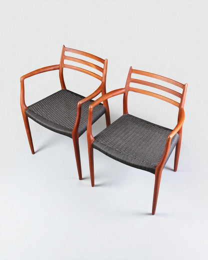 Niels Otto Moller Model 62 Dining Chairs of Cherry Wood