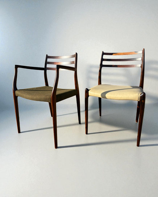 Niels Otto Moller Vintage Model 62 and Model 78 Dining Chairs