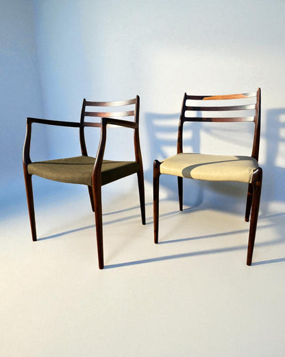 Niels Otto Moller Vintage Model 62 and Model 78 Dining Chairs