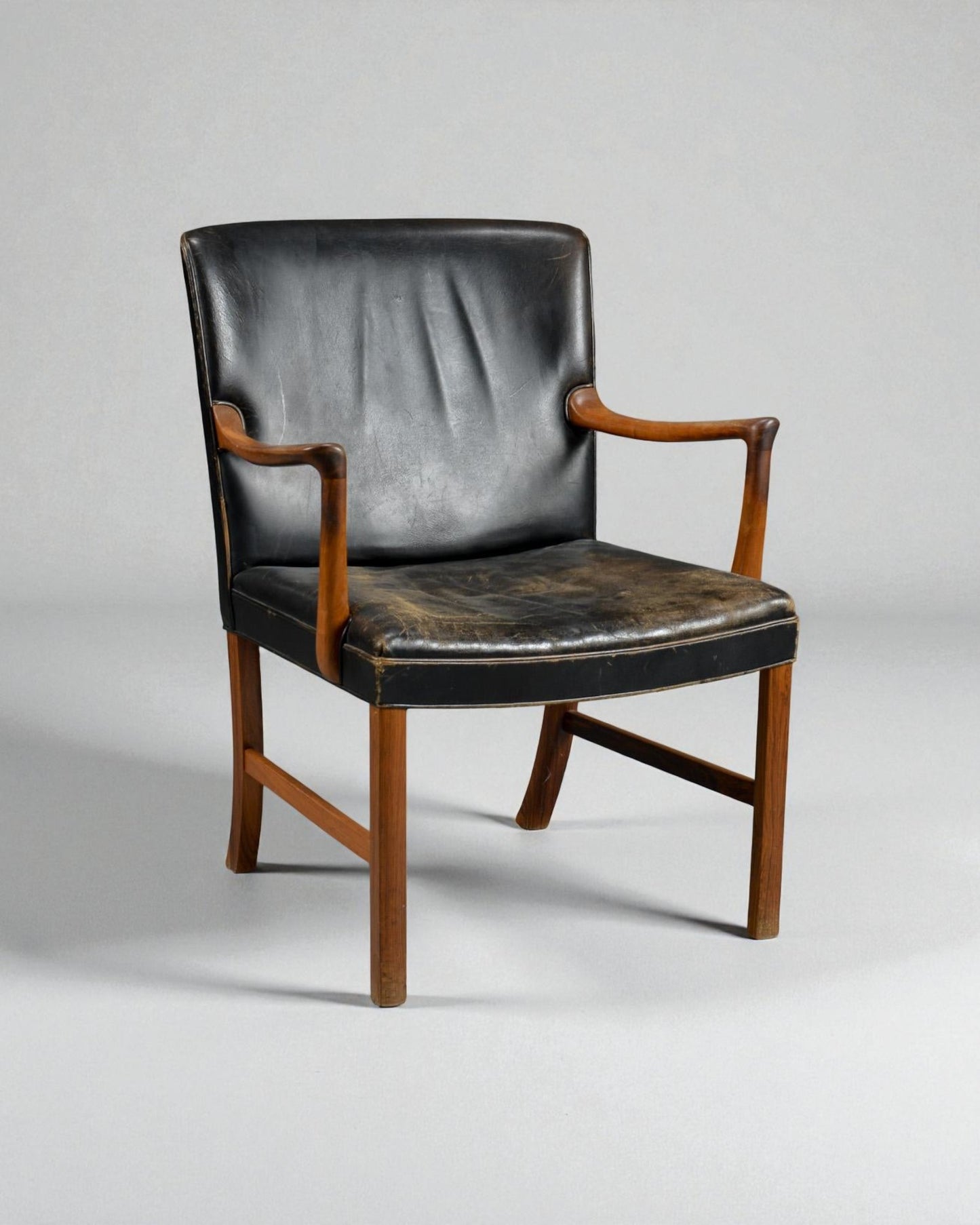 Ole Wanscher Armchair Model J 3063 by Cabinetmaker A. J. Iversen in Denmark