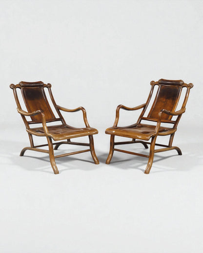 Pair of Moongazing Chairs Late 19C / Early 20C