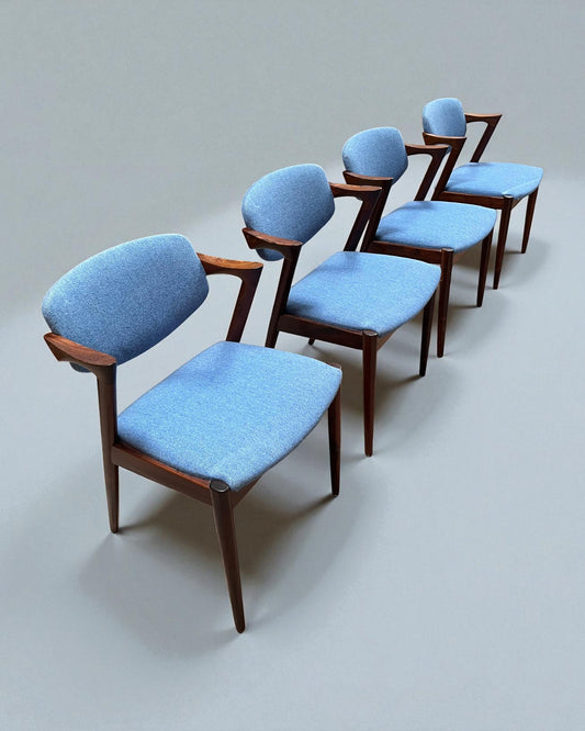 Pair of Solid Wood Kai Kristiansen chairs