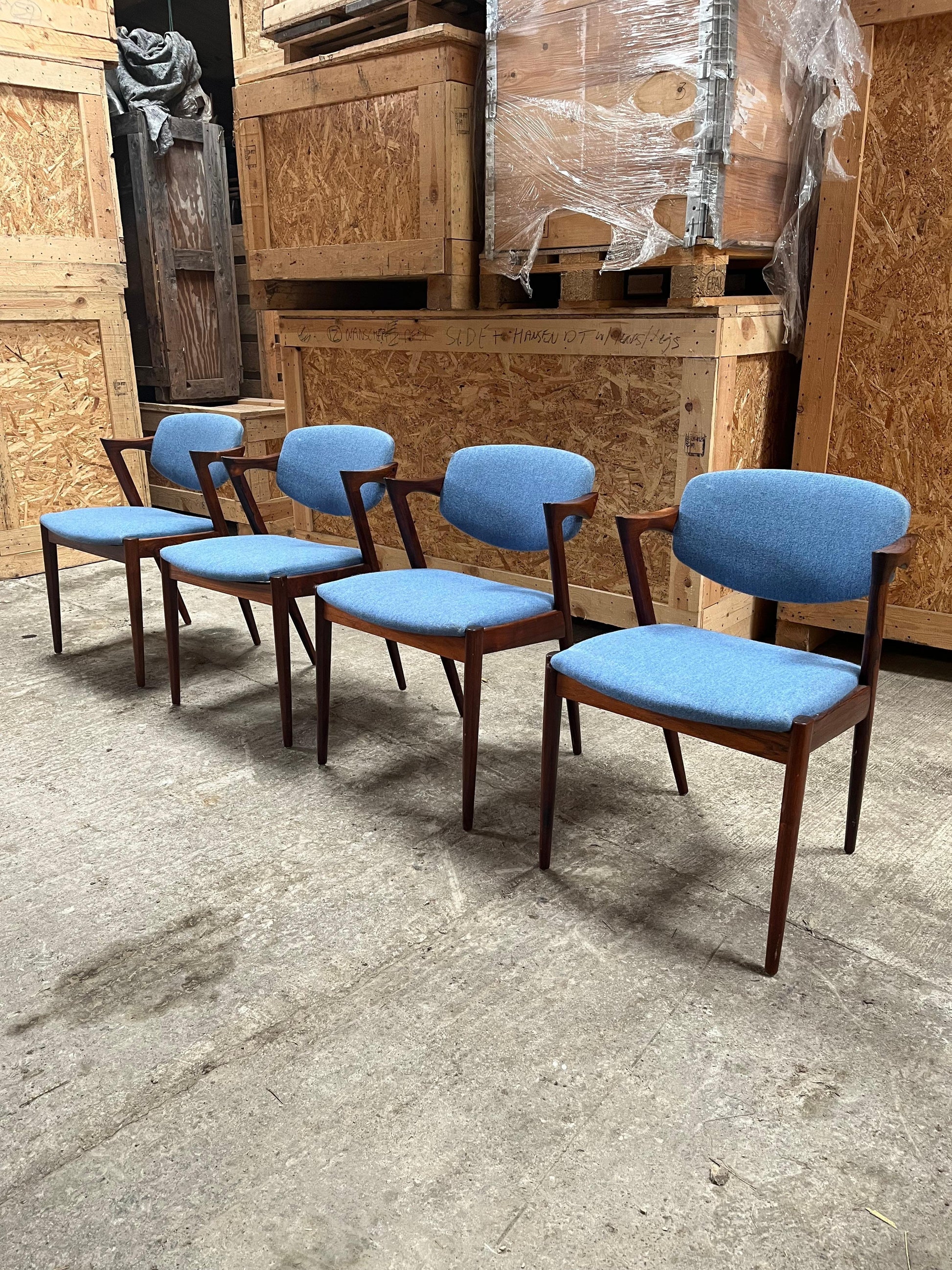 Pair of Solid Wood Kai Kristiansen Chairs
