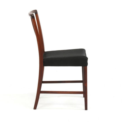 1947 Peder Pedersen, Set of 7 Solid Wood Dining Chairs, Horse Hair upholstered