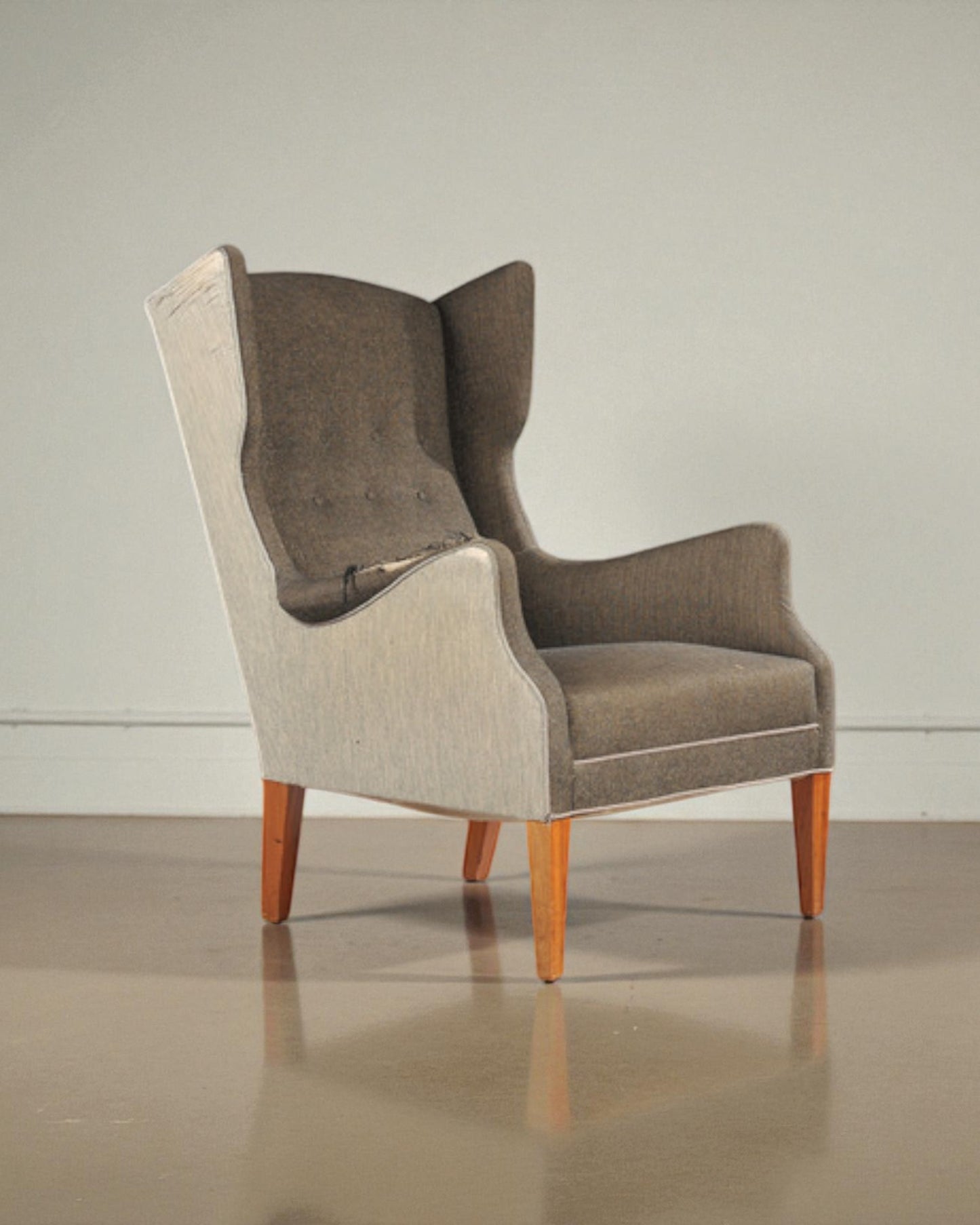 I M Christensen Vintage Danish Modern Wingback Chair