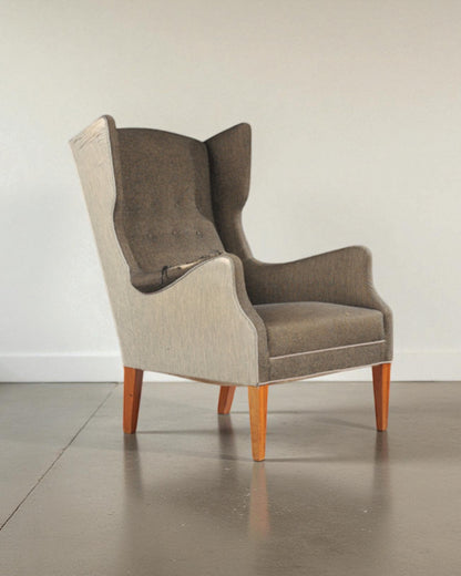 I M Christensen Vintage Danish Modern Wingback Chair