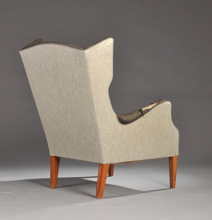 I M Christensen Vintage Danish Modern Wingback Chair