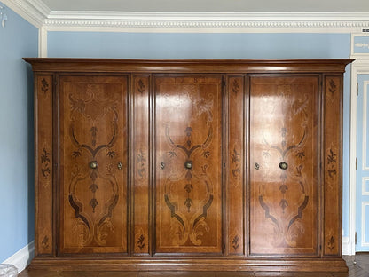 Wardrobe with Marquetry Panel Doors dated 1782 with Modern Carcass