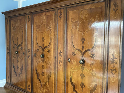 Wardrobe with Marquetry Panel Doors dated 1782 with Modern Carcass