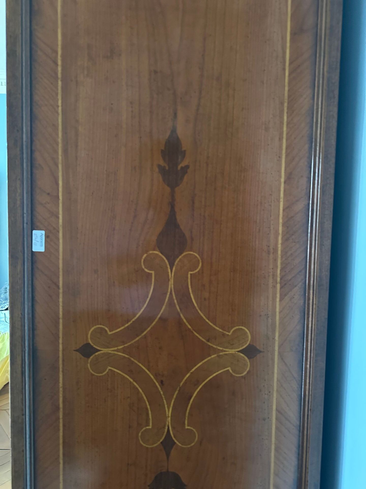 Wardrobe with Marquetry Panel Doors dated 1782 with Modern Carcass