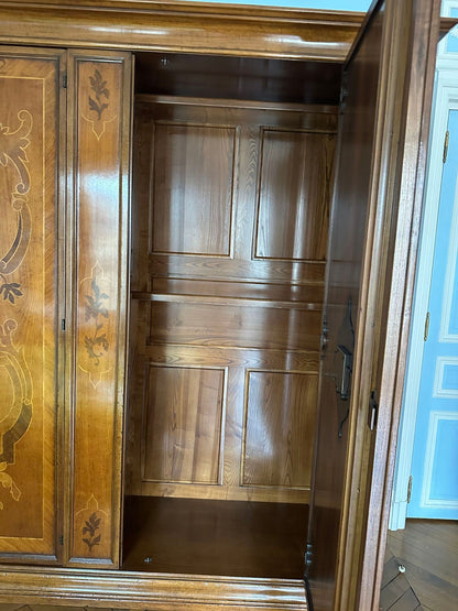 Wardrobe with Marquetry Panel Doors dated 1782 with Modern Carcass