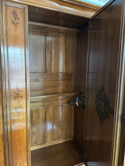 Wardrobe with Marquetry Panel Doors dated 1782 with Modern Carcass