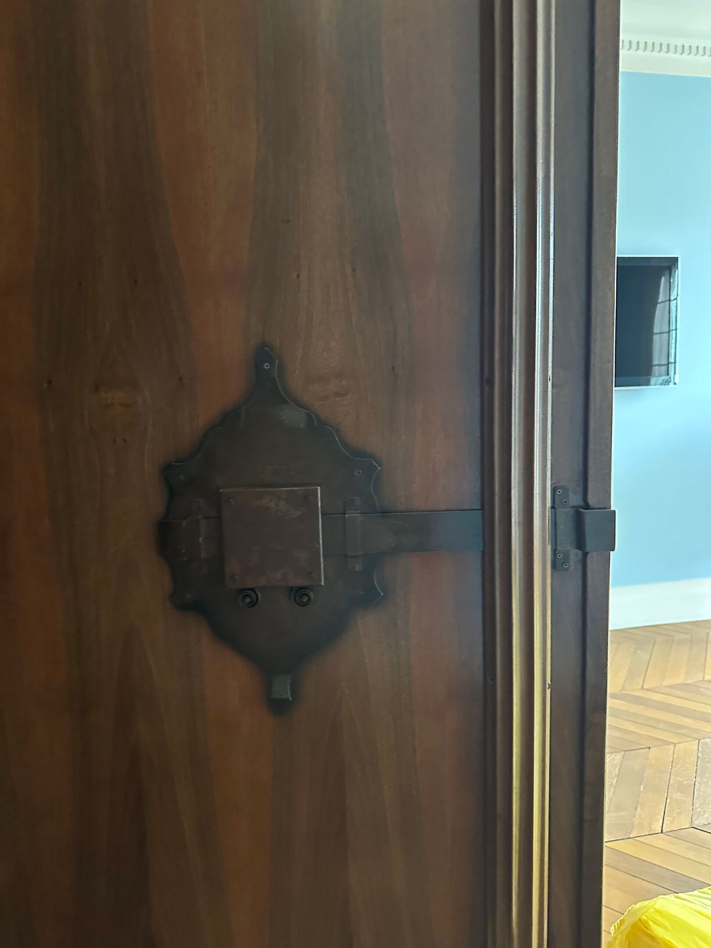 Wardrobe with Marquetry Panel Doors dated 1782 with Modern Carcass