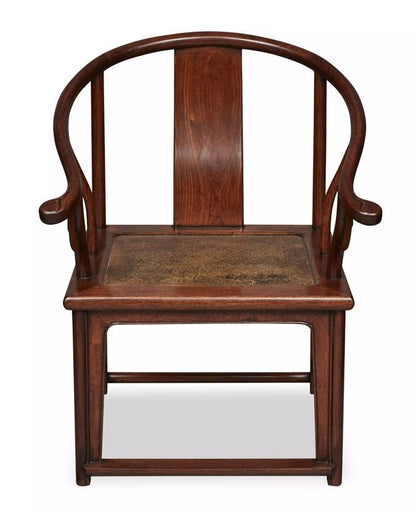 Chinese Rosewood Horseshoe Back Chair: 19th century