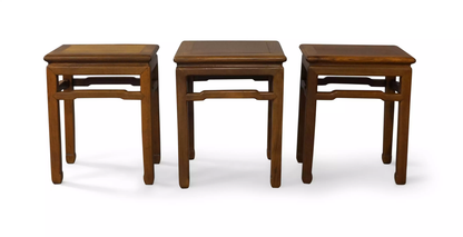 Three Rosewood Stools Early 20C