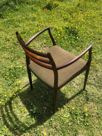 Niels Otto Moller 1962 Model 62 Dining Chair with Original Green Wool