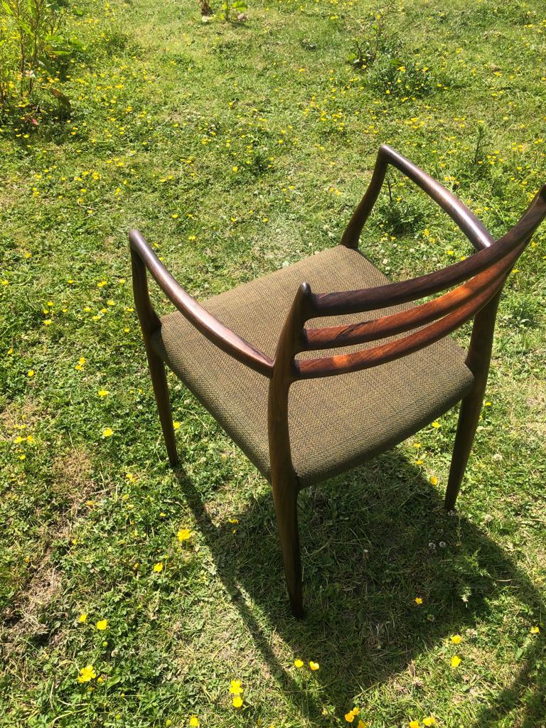 Niels Otto Moller 1962 Model 62 Dining Chair with Original Green Wool