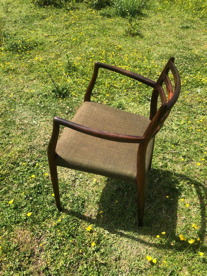 Niels Otto Moller 1962 Model 62 Dining Chair with Original Green Wool